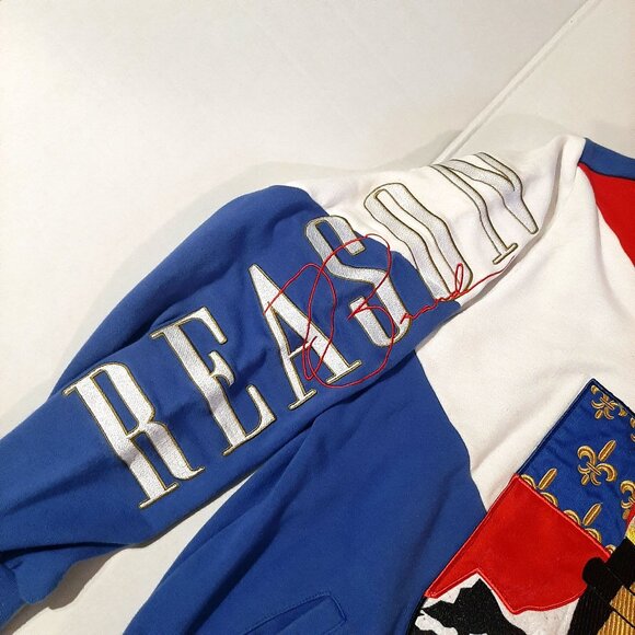 rare Reason hoodie mens large red white blue Olympic torch fire 100% authentic - Picture 4 of 7